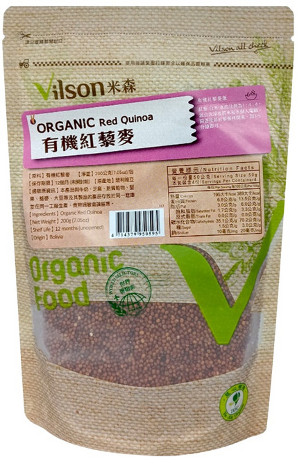 Vilson 米森 有機紅藜麥, 200g, 1包