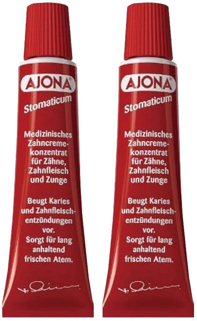 德國AJONA草本牙膏 25ml 草本配方 預防蛀牙 口腔護理 清新口氣 德國原裝進口, 2條
