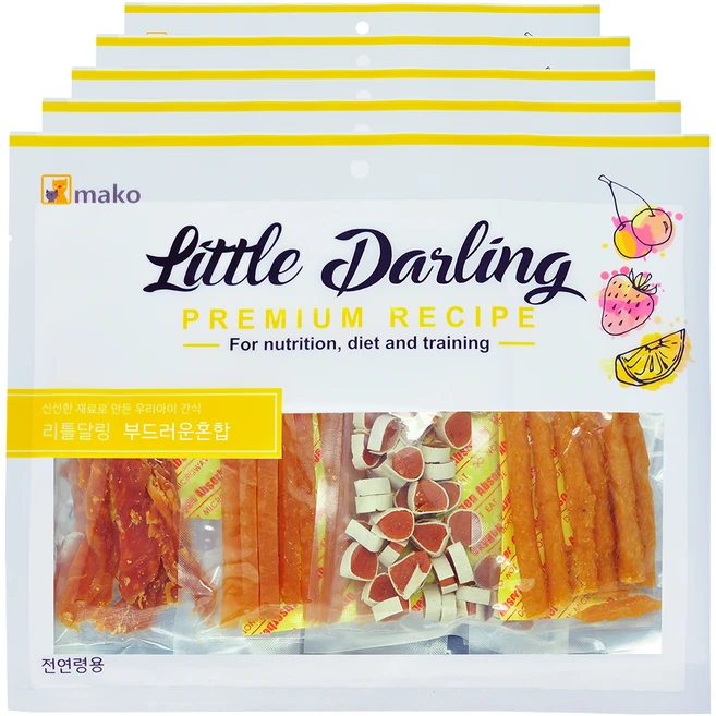 마코펫 강아지 리틀달링 건조간식, 부드러운 혼합, 300g, 5개 - 쿠팡