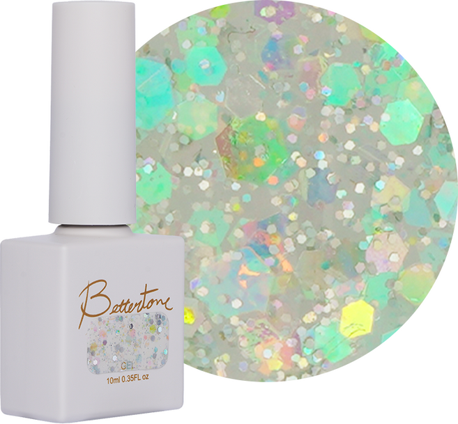 아이빛 베러톤 쥬시후레시 글리터 젤 네일, BJ-10 코코넛, 10ml, 1개