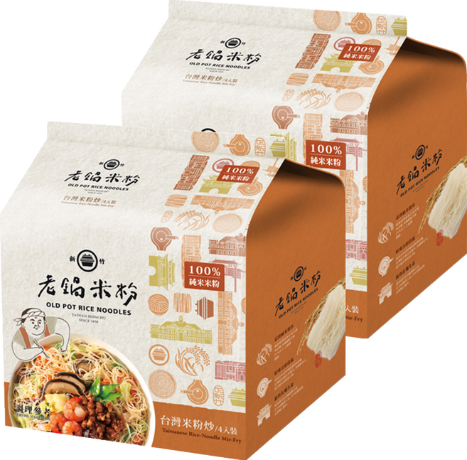 老鍋米粉 台灣米粉炒風味, 70g, 4包, 2袋