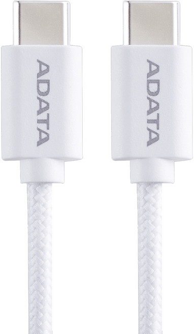 ADATA 威剛 USB-C 對 USB-C 傳輸線, 1m, 白色, 1盒