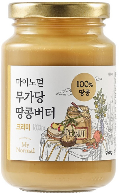 MyNormal 無加糖滑順花生醬, 1個, 250g