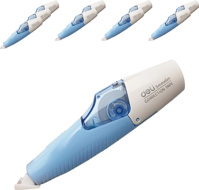 델리 수정테이프 5mm x 6m, 마카롱블루, 10개