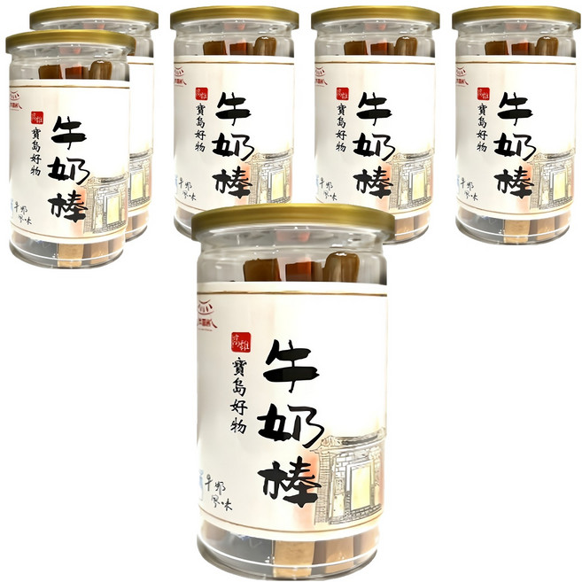 瓦厝家 牛奶棒, 120g, 6罐
