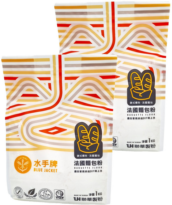 聯華製粉 BLUE JACKET 水手牌 法國麵包粉, 1kg, 2包