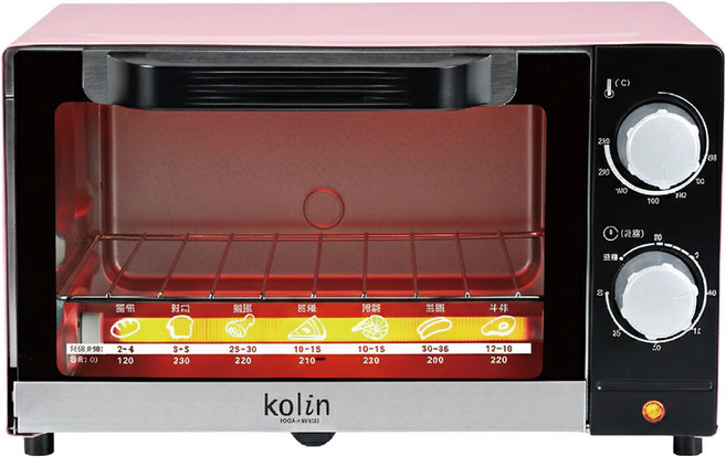 Kolin 歌林 電烤箱 櫻花粉 10L, KBO-LN103