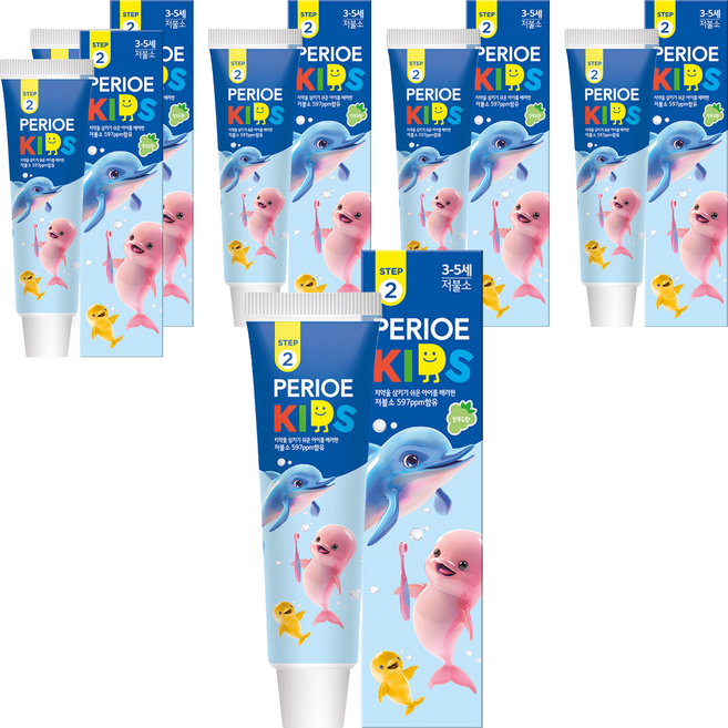 페리오 스텝2 키즈 마일드치약 청포도향, 6개, 75g
