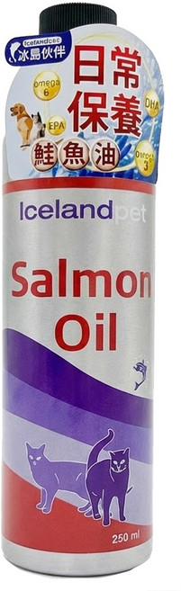 Icelandpet 冰島伙伴 全守護頂級寵物鮭魚油 犬貓兩用, 日常保養, 250ml, 1瓶
