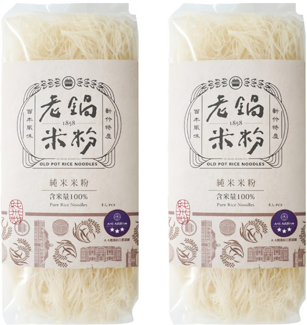 老鍋米粉 Set 100%純米 無添加 新竹特產, 200g, 2袋