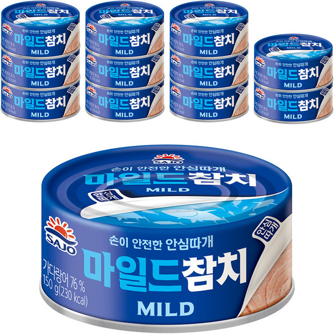 사조참치 마일드 참치, 150g, 12개