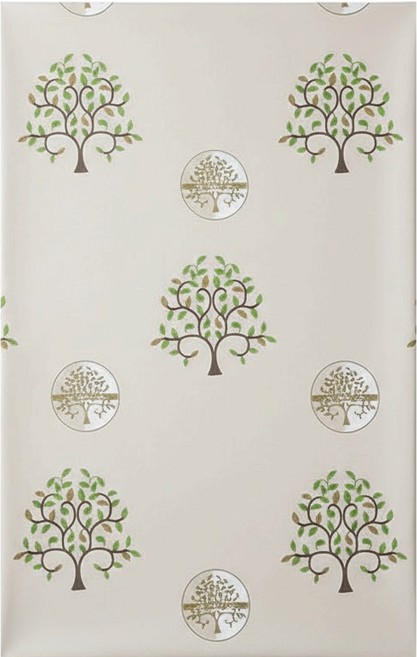 復古風開運招財樹桌巾, 220 x 140cm, 杏色, 1個