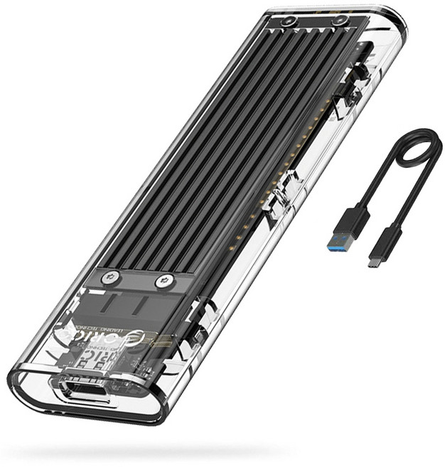 오리코 M.2 SATA 외장하드 케이스 TCM2F-C3, TCM2F-C3(블랙)