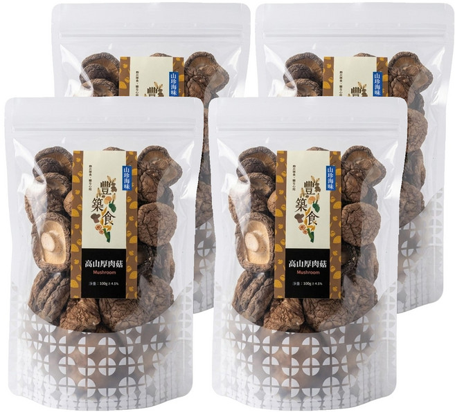 義昌生技 台灣厚肉香菇, 100g, 4包