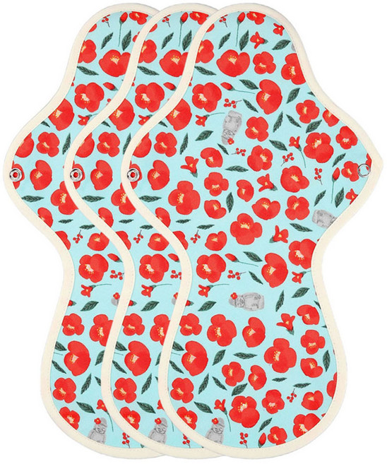 위즐리 제주동백 면생리대, 오버나이트, 1개입, 3개