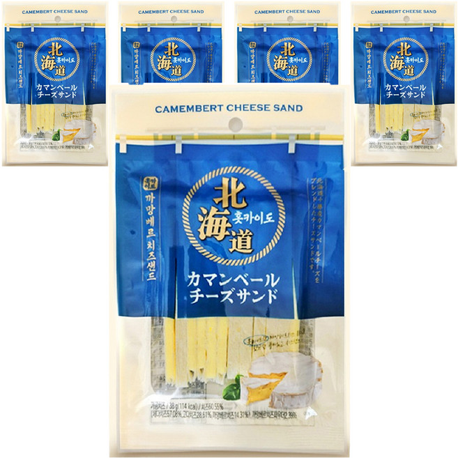 훗카이도 까망베르 치즈샌드, 5개, 38g