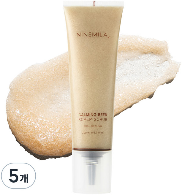 나인밀라 맥주효모 듀얼 두피 스케일링 스크럽, 200ml, 5개