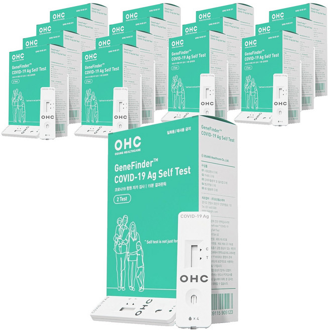 오상헬스케어 신속 항원 자가 검사 진단키트 2p, 2개입, 15개