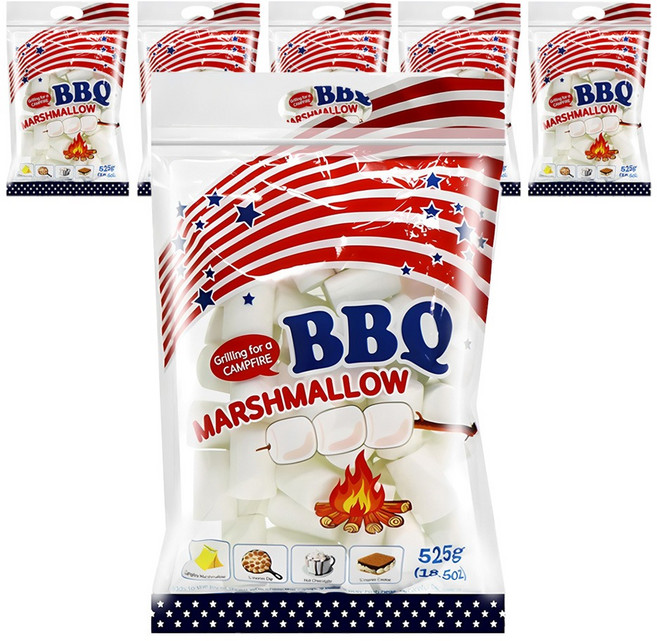바베큐용 마쉬멜로, 525g, 6개