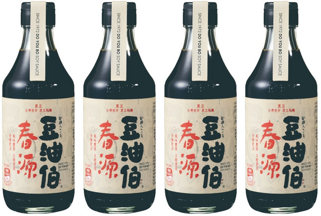 豆油伯 春源釀造醬油, 300ml, 4瓶