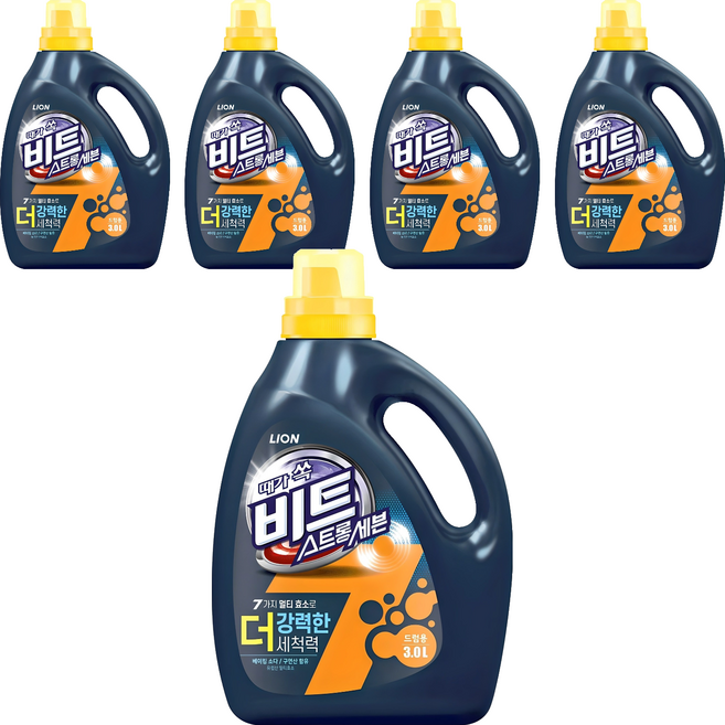 비트 스트롱 세븐 드럼용 액상세제 본품, 3L, 5개
