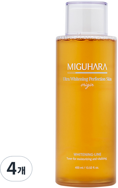 미구하라 울트라 화이트닝 퍼펙션 스킨 오리진, 4개, 400ml