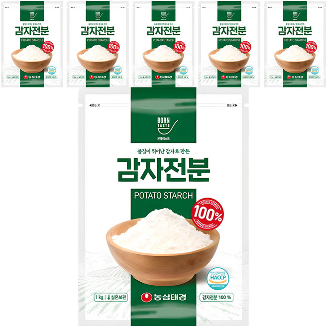 본테이스트 100% 감자전분, 1kg, 6개