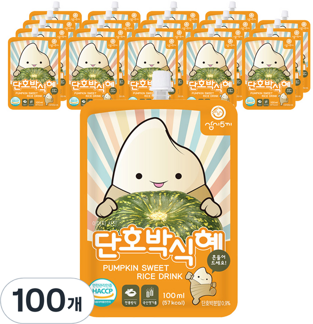 삼시오끼 단호박 식혜, 100ml, 100개