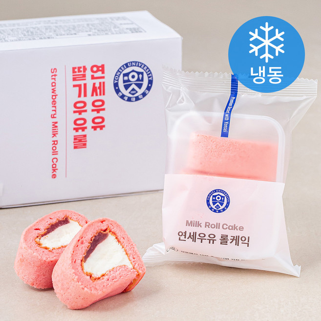 연세우유 딸기우유롤 케이크 (냉동), 360g, 1박스