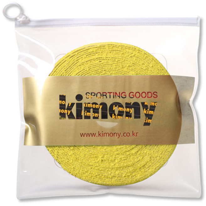 키모니 뉴 타올 배드민턴 그립 롤타입 KGT226 15p, 옐로우, 1세트