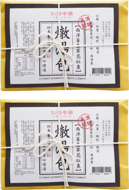 仁濟中藥 西洋參蟲草花紅棗燉湯包, 55.2g, 2包
