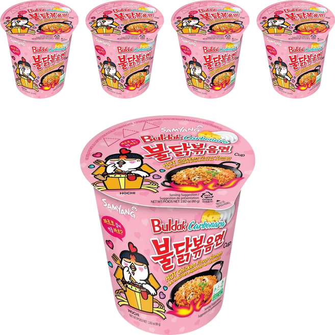 Buldak Ramen 奶油白醬火辣雞肉風味鐵板炒麵 80g, 5入