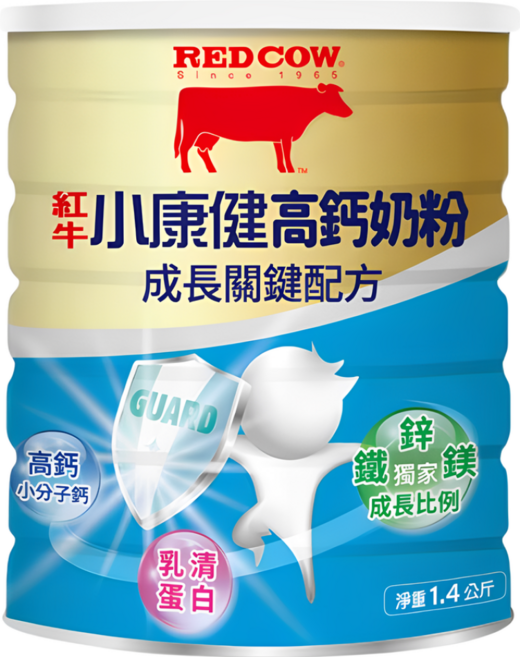 RED COW 紅牛 小康健高鈣奶粉 成長關鍵配方, 1.4kg, 1個