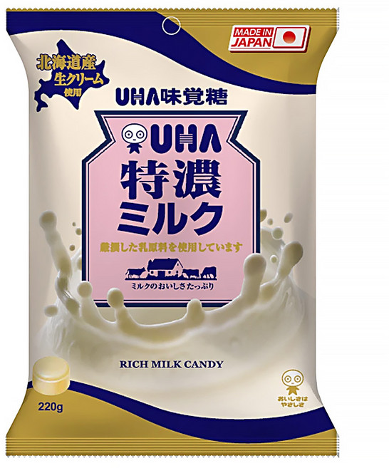UHA 味覺糖 特濃牛奶糖, 220g, 1袋