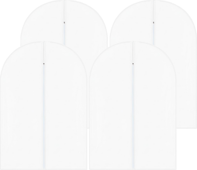 咪咪購物 透明衣服防塵套4入, 4個, 1組