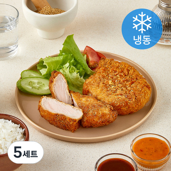 미식당 등심 돈카츠 180g x 2개입 + 소스 2종 x 50g 세트 (냉동), 460g, 5세트