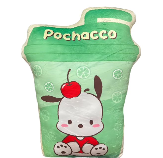 U-House 樺新 帕恰狗果汁杯造型抱枕, 繽紛水果 綠色