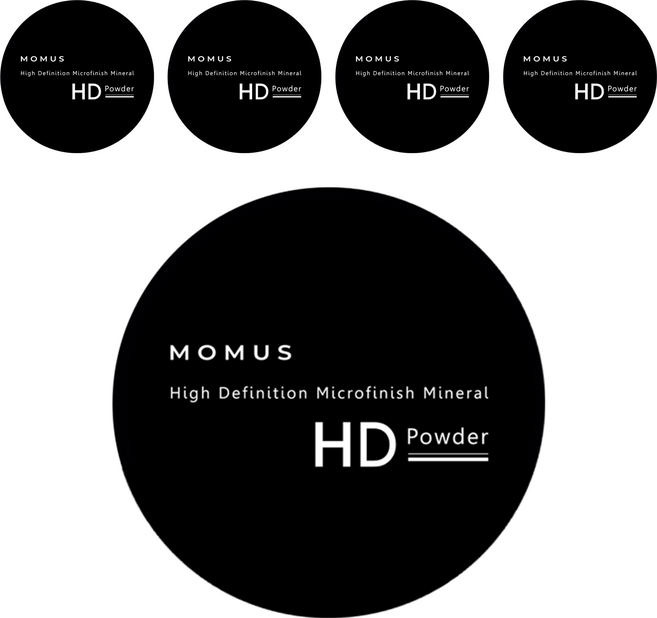 MOMUS HD 微晶礦質蜜粉 7g 輕盈細緻 完整服貼 控油+定妝 柔霧美肌 敏感肌適用, 透明無色, 5個