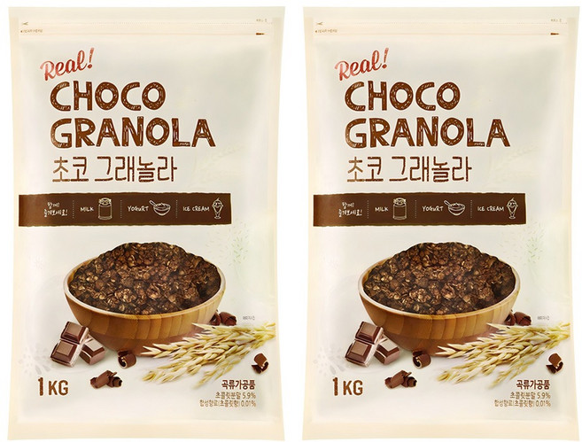 동서 초코 그래놀라 시리얼, 1kg, 2개