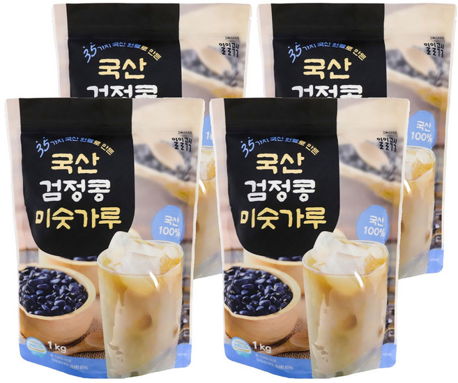 일일곡식 국산 검정콩 미숫가루, 1kg, 4개