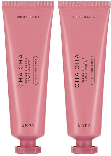 언파 차차릴리프앤프레시 치약, 100g, 2개