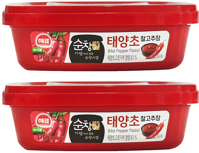Haepyo 辣椒醬, 170g, 2盒
