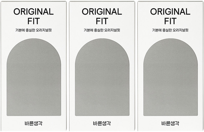 바른생각 오리지널핏 일반형 콘돔, 24개입, 3개