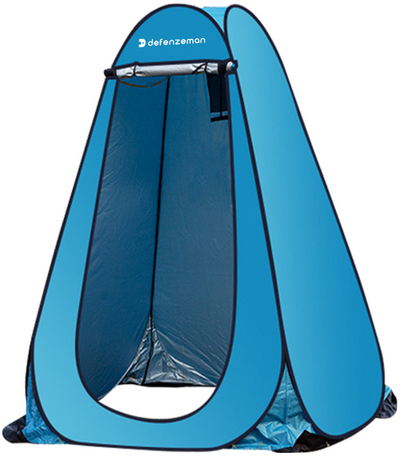 디펜즈만 원터치 샤워 텐트, 스카이블루, 1개