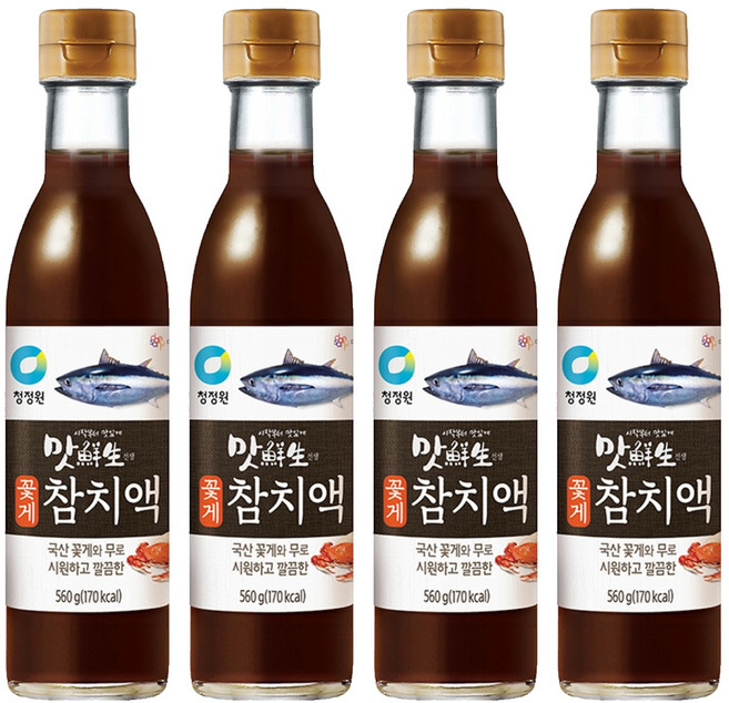 맛선생 꽃게 참치액, 560g, 4개