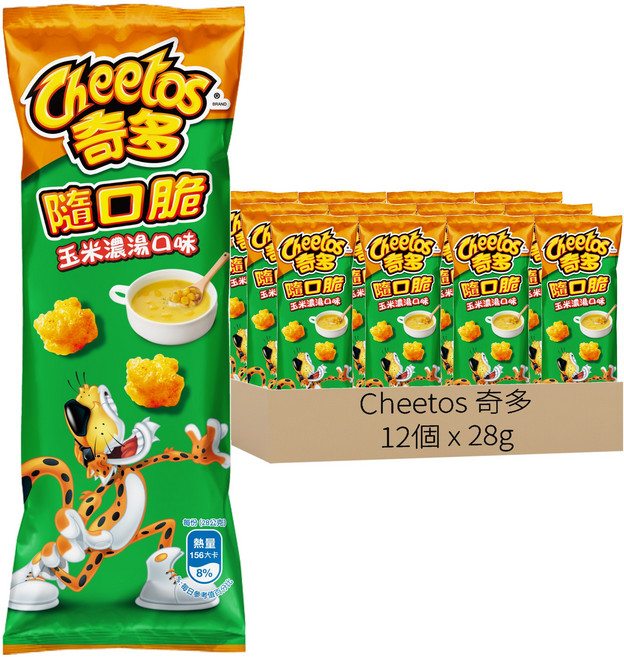 Cheetos 奇多 隨口脆 玉米濃湯口味, 28g, 12包