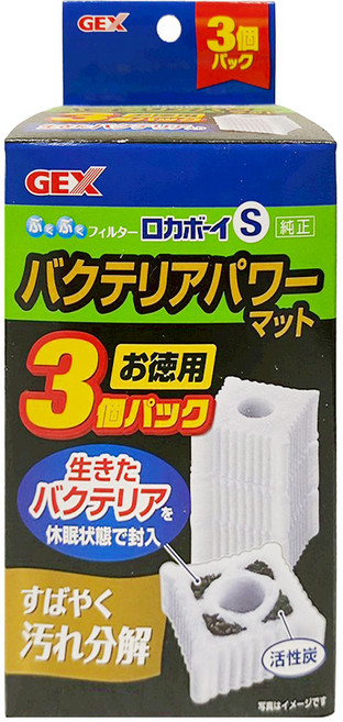 日本gex 納豆菌過濾器替換濾材 s/m 水妖精 納豆菌 活性碳 白棉 替換棉, 1入