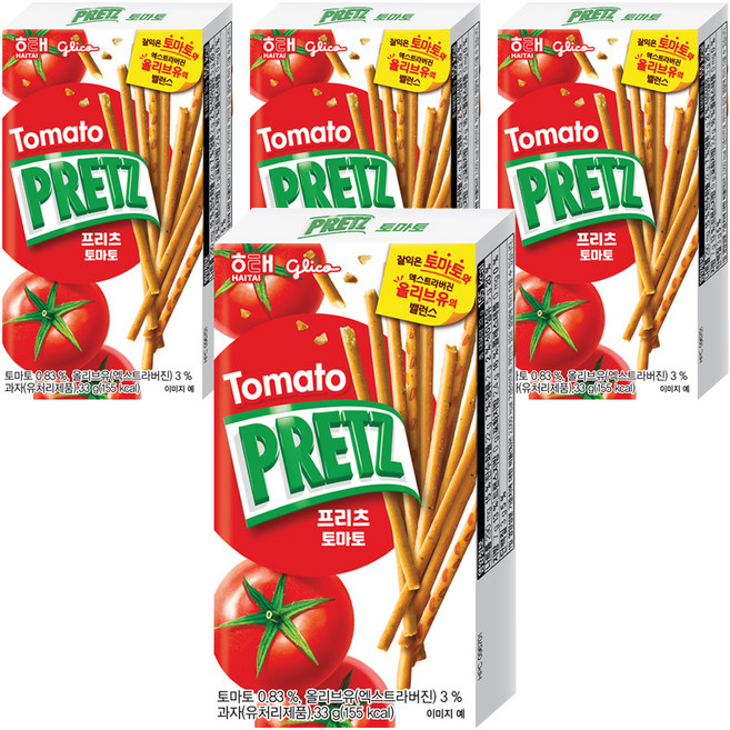 프리츠 토마토 스틱과자, 33g, 4개