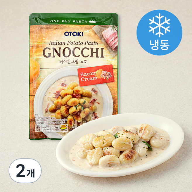 오뚜기 베이컨 크림 뇨끼 (냉동), 275g, 2개