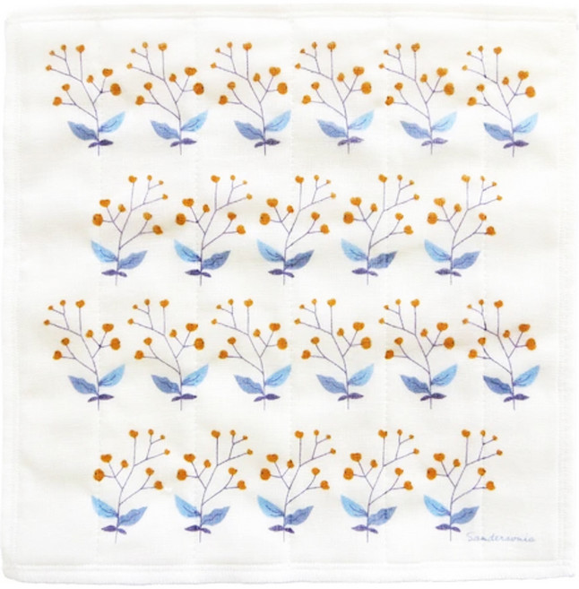 HARADA ORIMONO 原田織物 日本製 七層棉紗蚊帳家事布 抹布, 1條, 宮燈百合